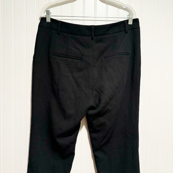 Veronica Beard Kean Slim Leg Pants Black Front Seams Size 12 - Picture 5 of 6
